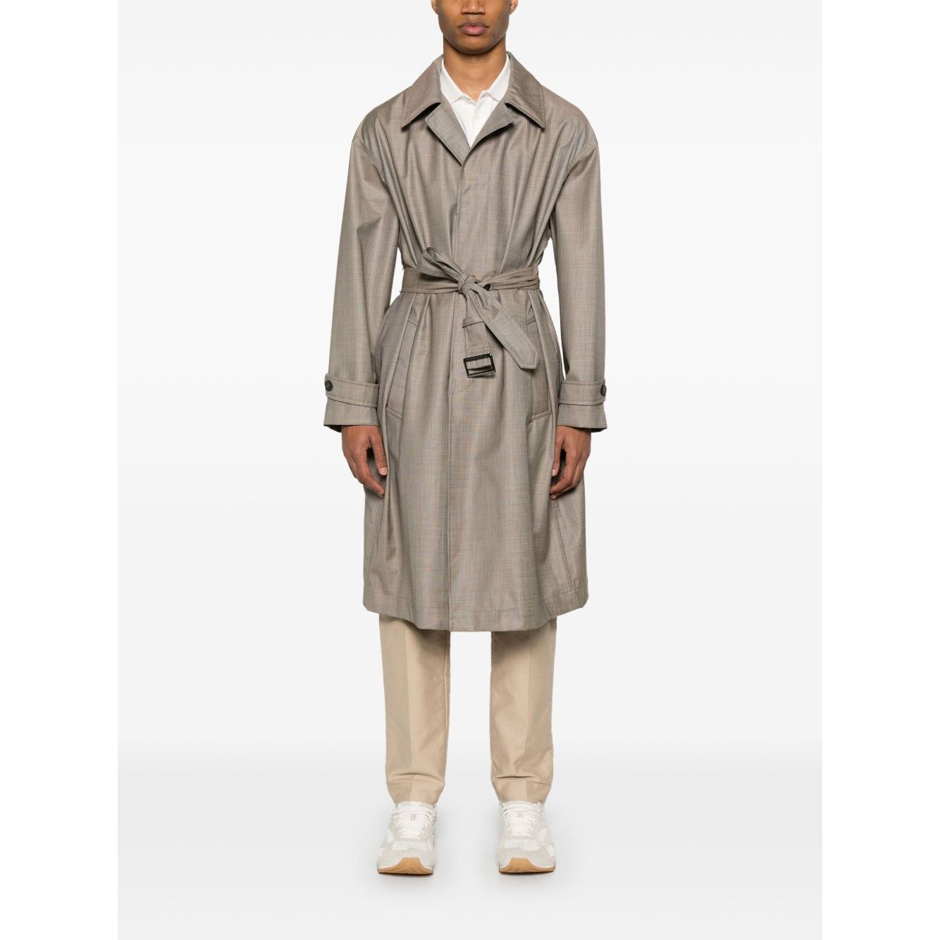 Emporio Armani virgin-wool trench coat Jackets