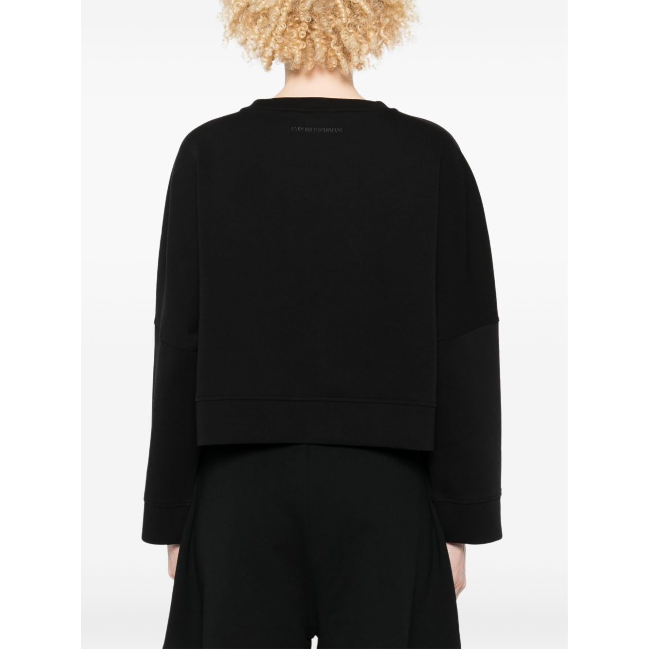 Emporio Armani Double jersey sweatshirt with logo embroidery Topwear