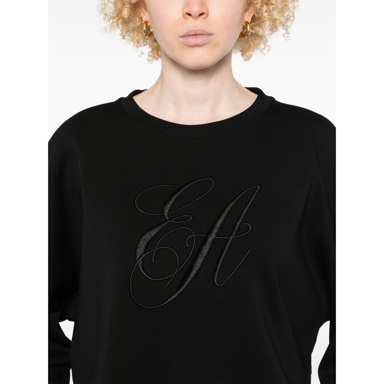 Emporio Armani Double jersey sweatshirt with logo embroidery Topwear