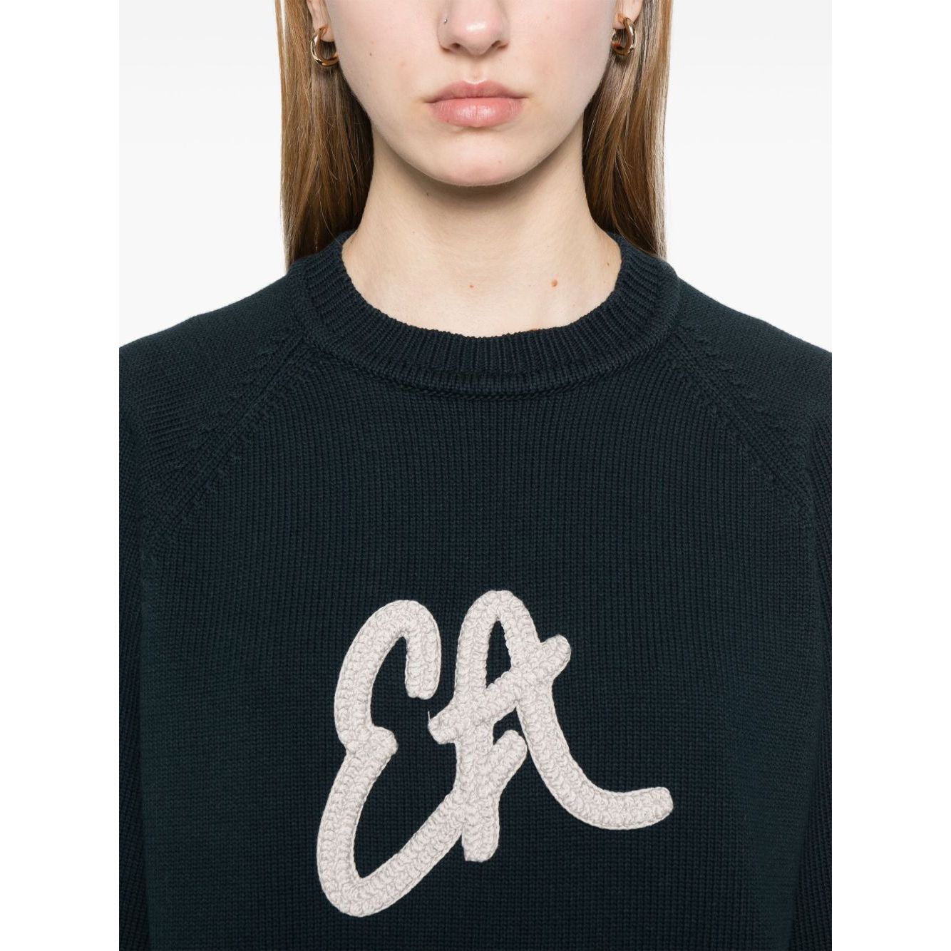 Emporio Armani Sweater with maxi EA Icon logo Topwear
