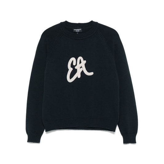 Emporio Armani Sweater with maxi EA Icon logo Topwear