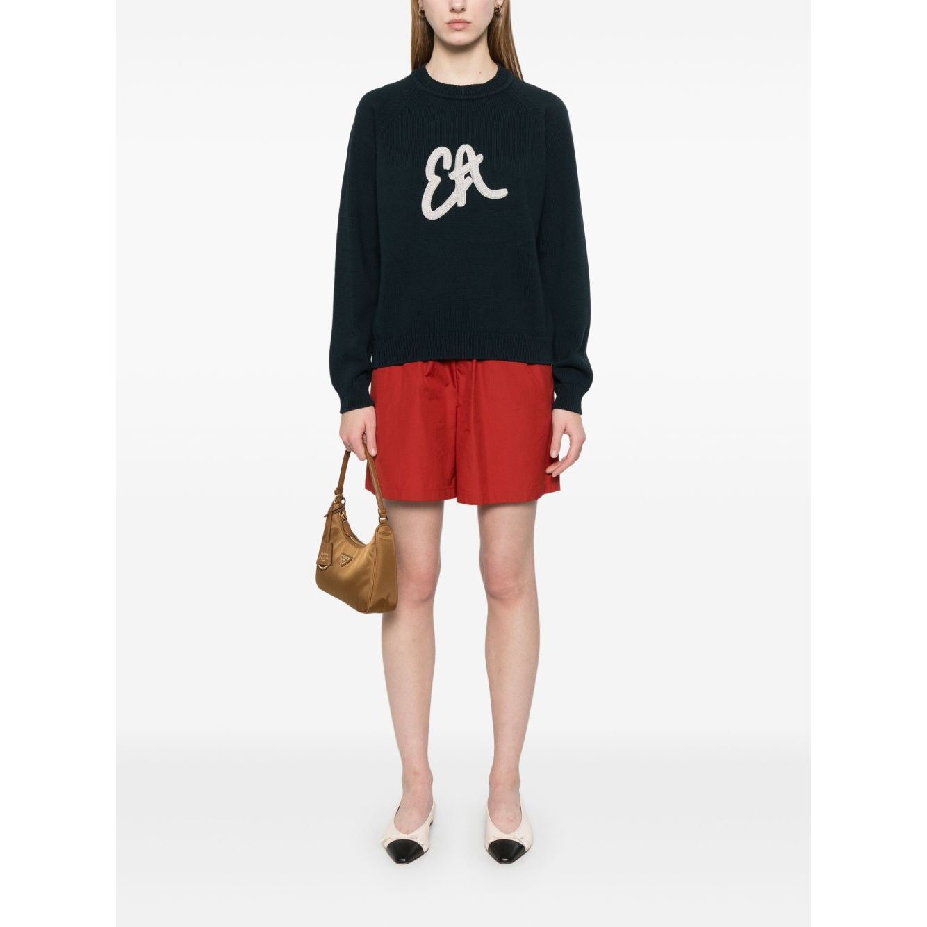 Emporio Armani Sweater with maxi EA Icon logo Topwear