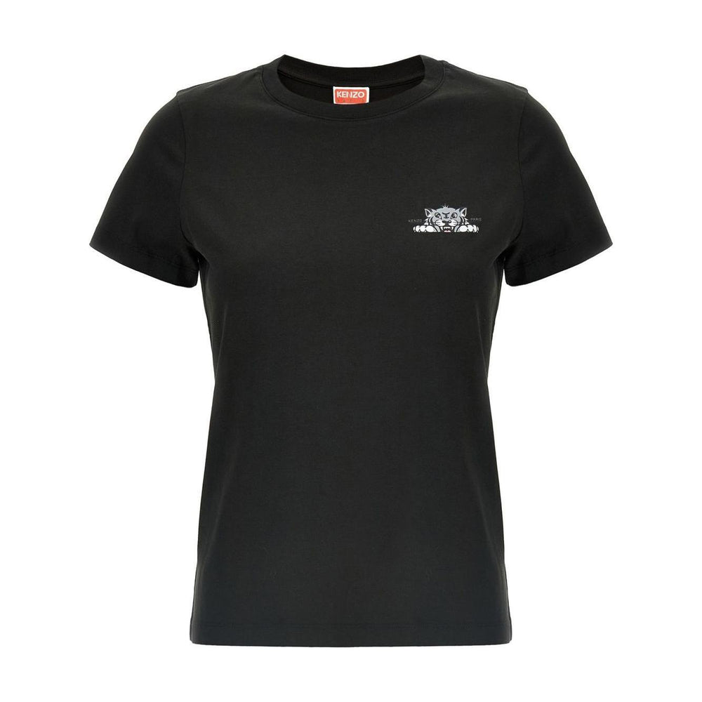 Kenzo T-shirts and Polos Black LDin,Spring - Summer 2025,Women,Women > Clothing,Women > Clothing > Topwear,Yes Eu FF52TS1694SO99J-P25