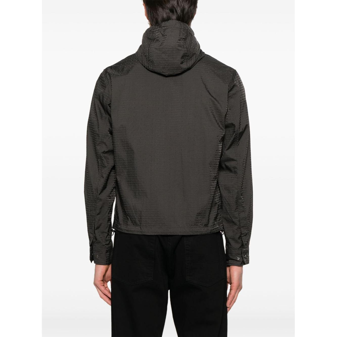 Emporio Armani Blouson with internal nylon bib jacquard all-over lettering EM001003AF15384U8168-P25