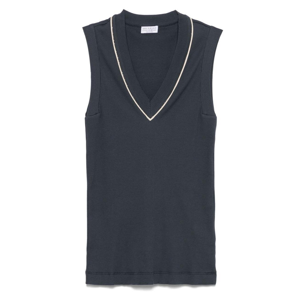 Brunello Cucinelli Top Blue MG902FP312CUC78-P25