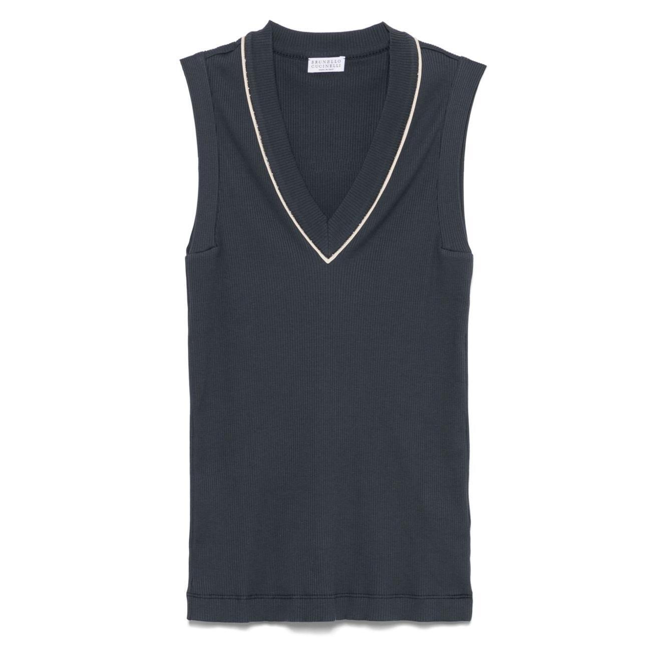 Brunello Cucinelli Top Blue MG902FP312CUC78-P25