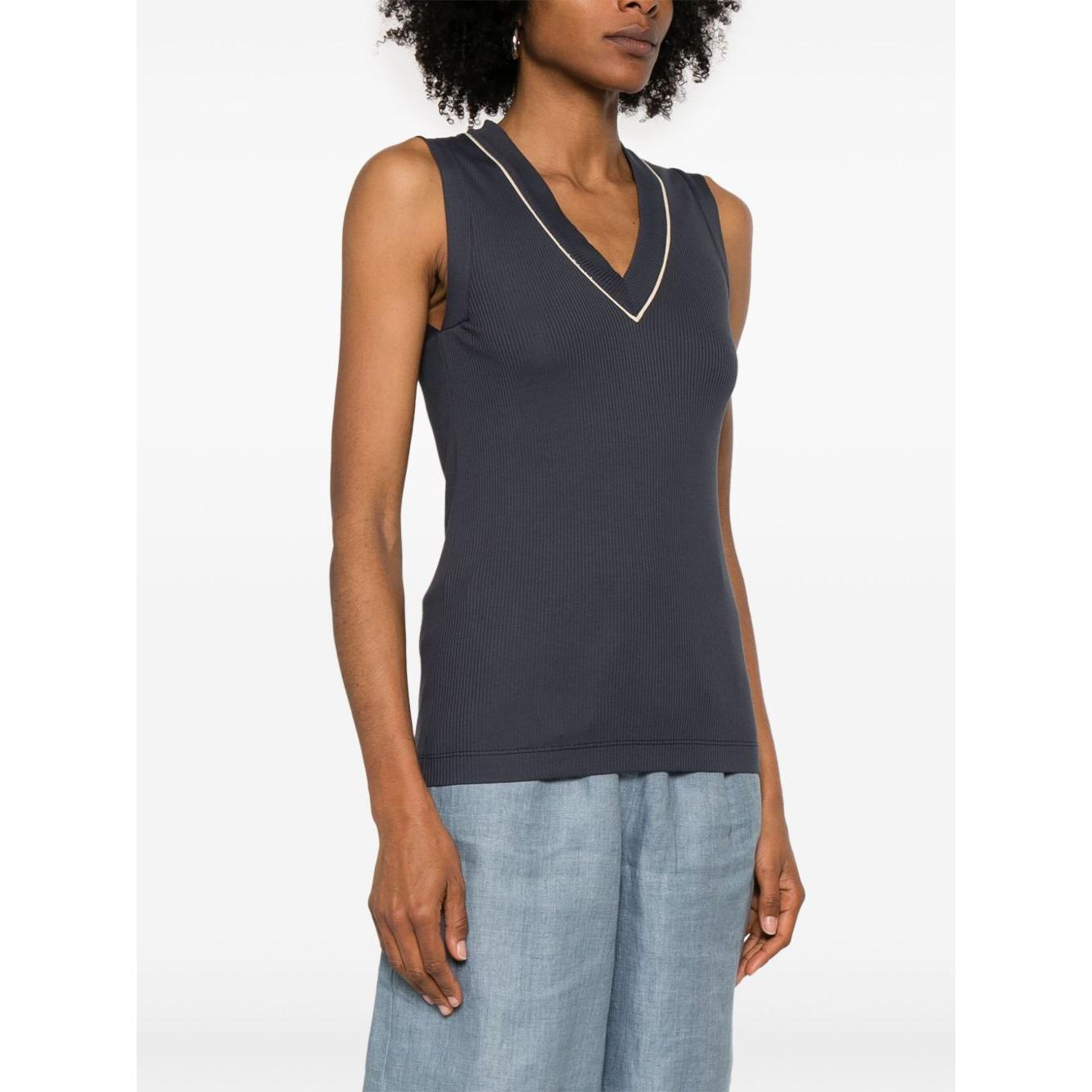 Brunello Cucinelli Top Blue MG902FP312CUC78-P25