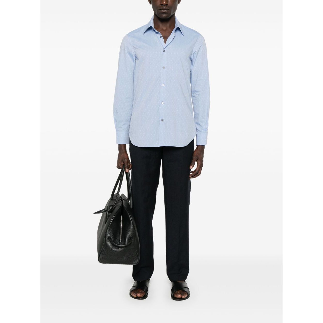Emporio Armani Shirts Clear Blue