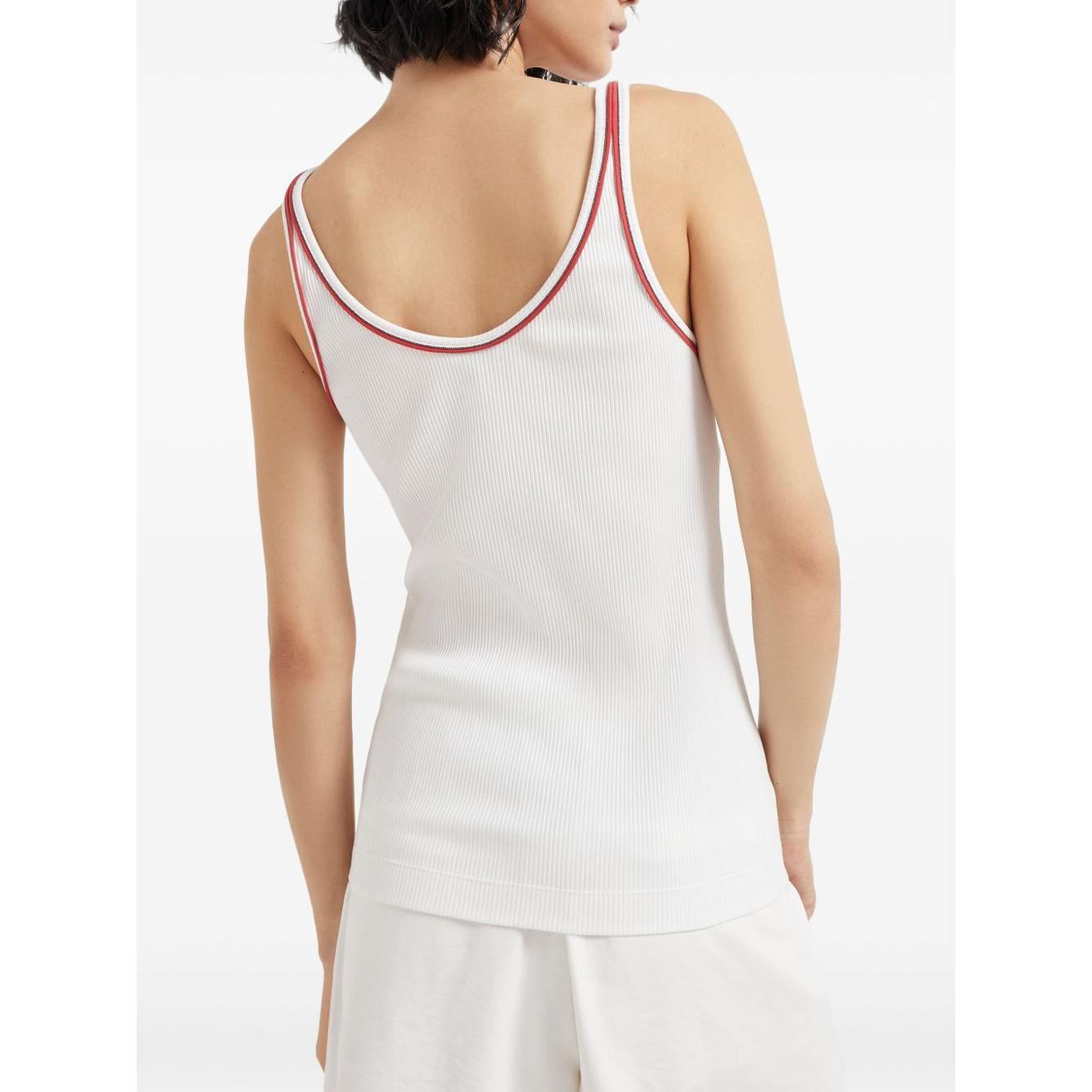 Brunello Cucinelli Top White MG902FP320CDC55-P25