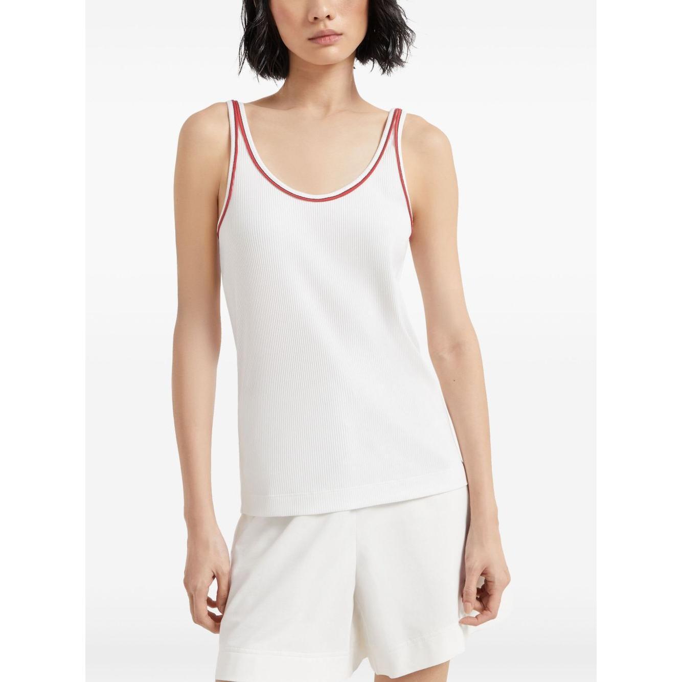 Brunello Cucinelli Top White MG902FP320CDC55-P25