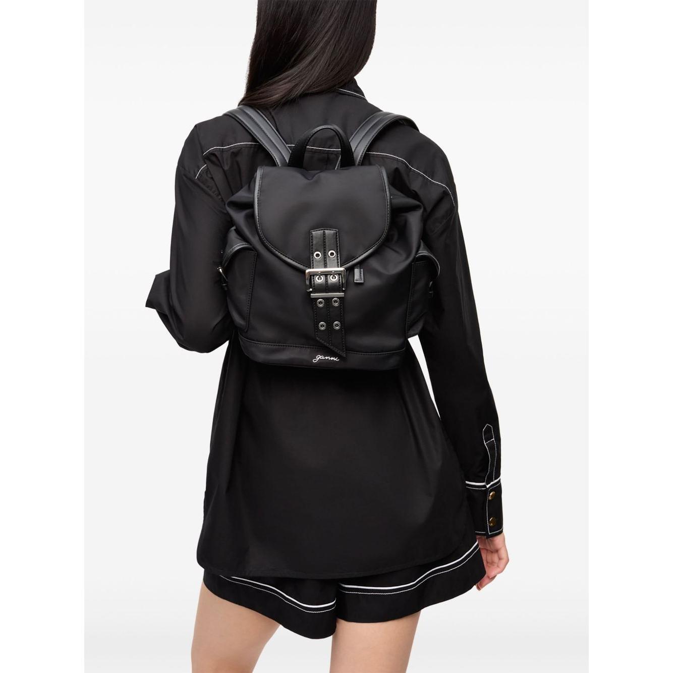 Ganni Bucky nylon small backpack A6528099-AI25