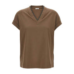 Brunello Cucinelli T-shirts and Polos Brown MPT18BD222C8705-AI25