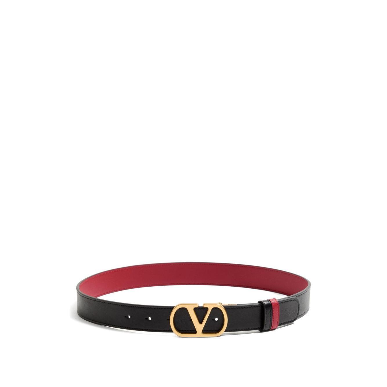 Valentino Garavani Vlogo Signature Reversible Belt In Shiny Calfskin 20mm WT0SQ3IYR43K-AI25