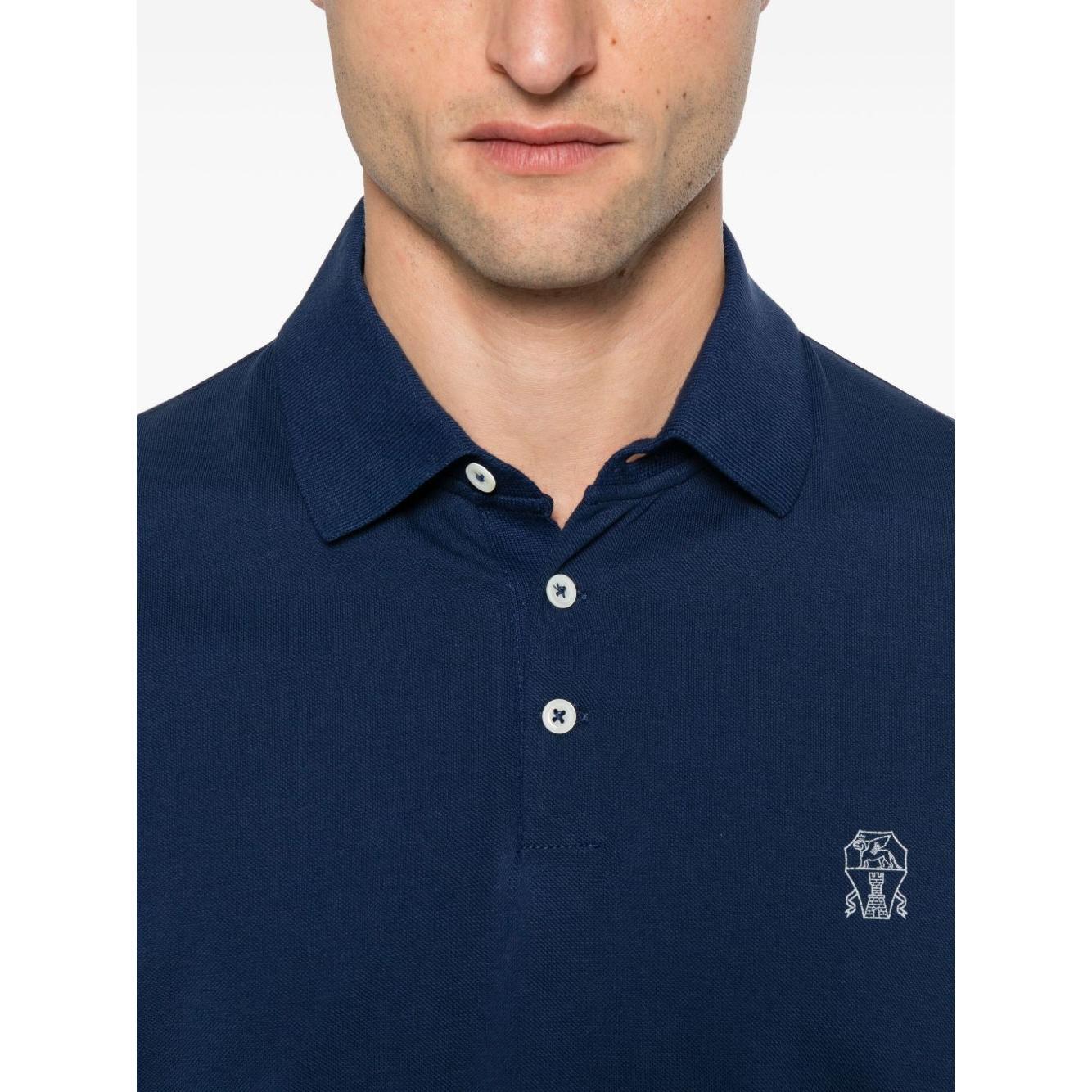 Brunello Cucinelli T-shirts and Polos Blue ME8548770CFL46-AI25