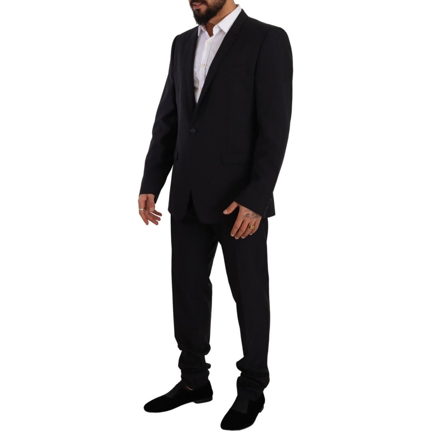 Dolce & Gabbana Blue GOLD Wool Single Breasted 2 Piece Suit KOS1930 - 56