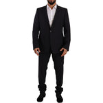 Dolce & Gabbana Blue GOLD Wool Single Breasted 2 Piece Suit KOS1930 - 56