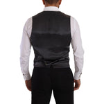 Dolce & Gabbana Gray Striped Double Breasted Waistcoat Vest TSH7592 - 48