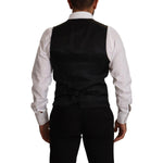 Dolce & Gabbana Blue Striped Wool Stretch Waistcoat Vest TSH7654 - 48