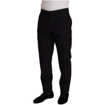 Dolce & Gabbana Blue Wool Silk Formal Trouser Dress Pants PAN72316 - 56
