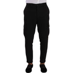 Dolce & Gabbana Black Viscose Cargo Skinny Men Trouser Pants PAN72768 - 54