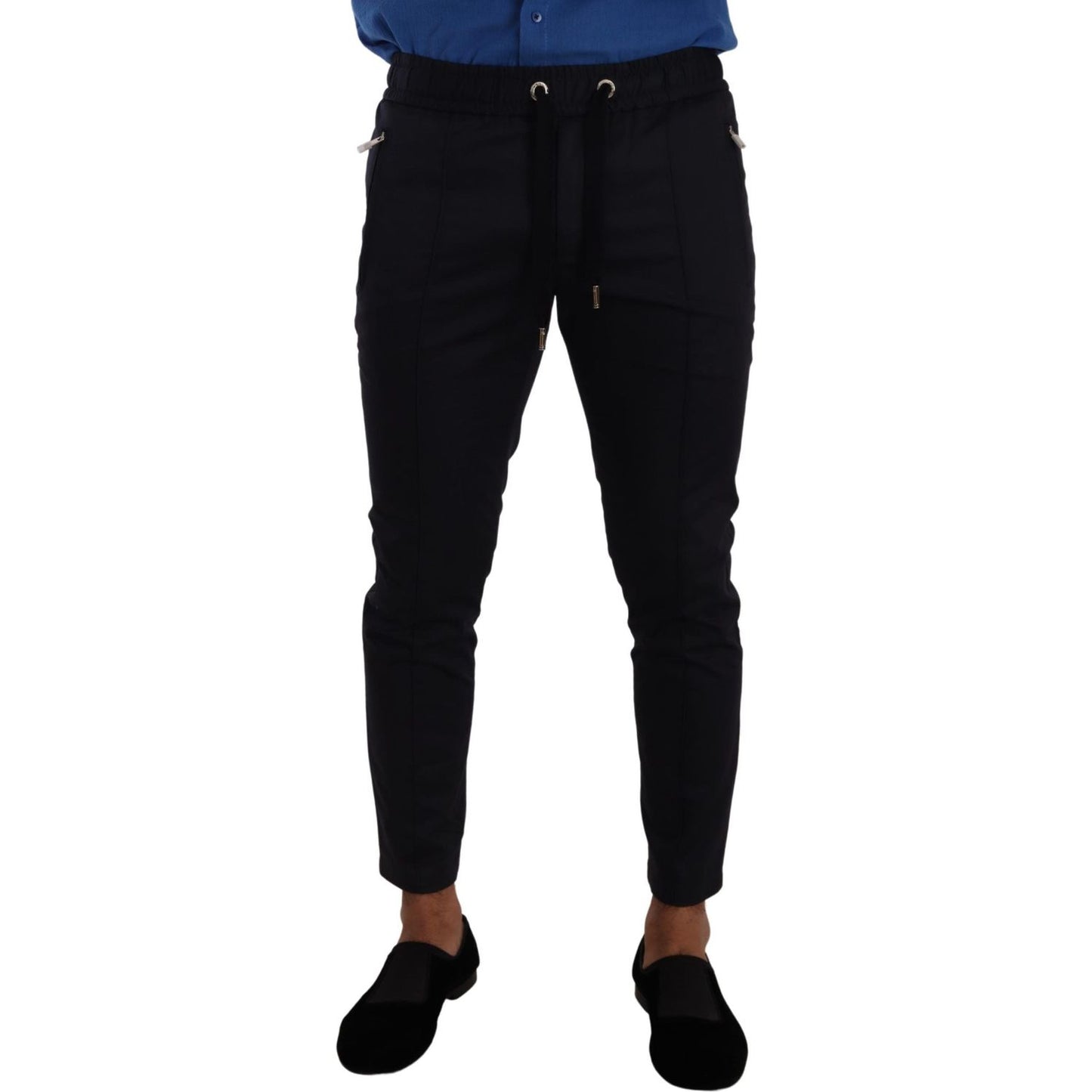 Dolce & Gabbana Blue Cotton Stretch Jogging Trouser Pants PAN72936 -44