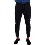 Dolce & Gabbana Blue Cotton Stretch Jogging Trouser Pants PAN72936 -44