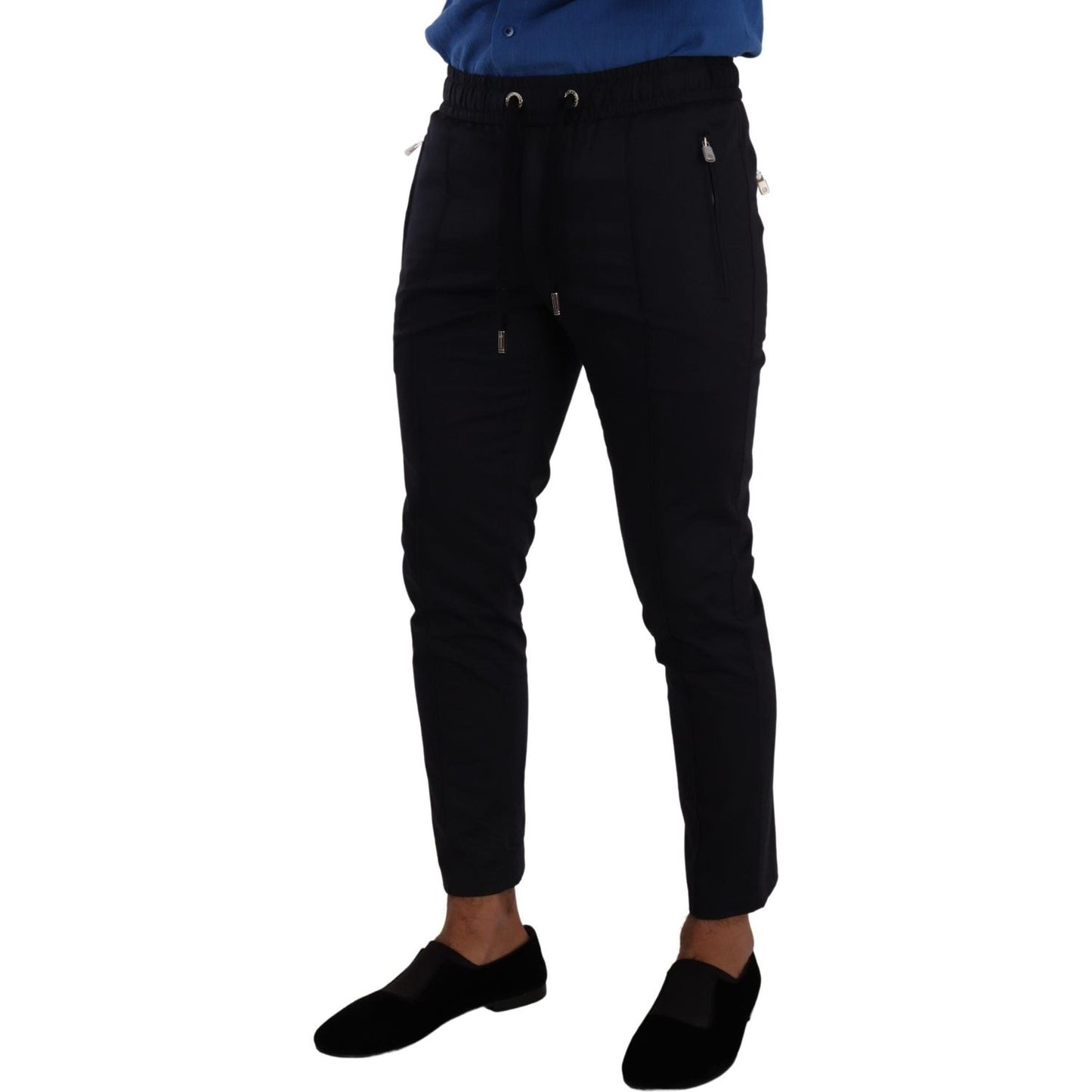 Dolce & Gabbana Blue Cotton Stretch Jogging Trouser Pants PAN72936 -44