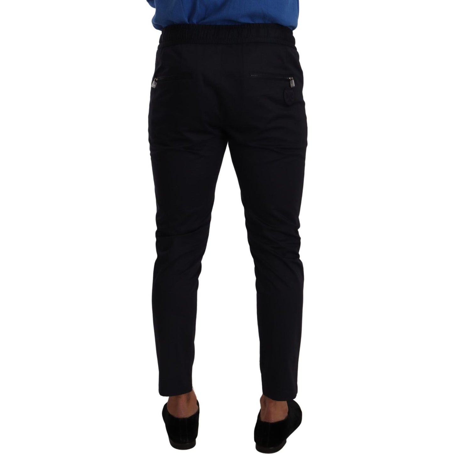 Dolce & Gabbana Blue Cotton Stretch Jogging Trouser Pants PAN72936 -44