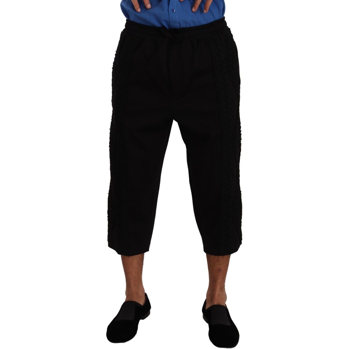 Dolce & Gabbana Black Cotton Torero Cropped Short Trouser Pants PAN72940 - 50