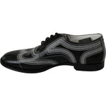 Dolce & Gabbana Black Leather Derby Formal White Lace Shoes MV3002- 44