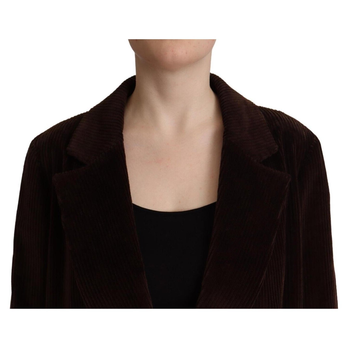 Dolce & Gabbana Bordeaux Corduroy Cotton Blazer Oversized Jacket JKT3285 - 40