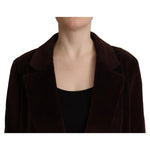 Dolce & Gabbana Bordeaux Corduroy Cotton Blazer Oversized Jacket JKT3285 - 40