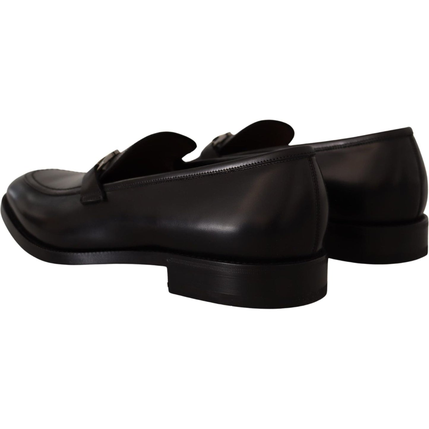 Salvatore Ferragamo Suave Black Leather Gancio Bit Loafers 8057553788581