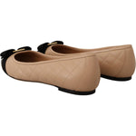 Salvatore Ferragamo Elegant Quilted Leather Flats - Chic Dual-Tone Design 8056744562214