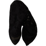Dolce & Gabbana Black Stretch Socks Taormina Lace Boots Shoes LA9030-36