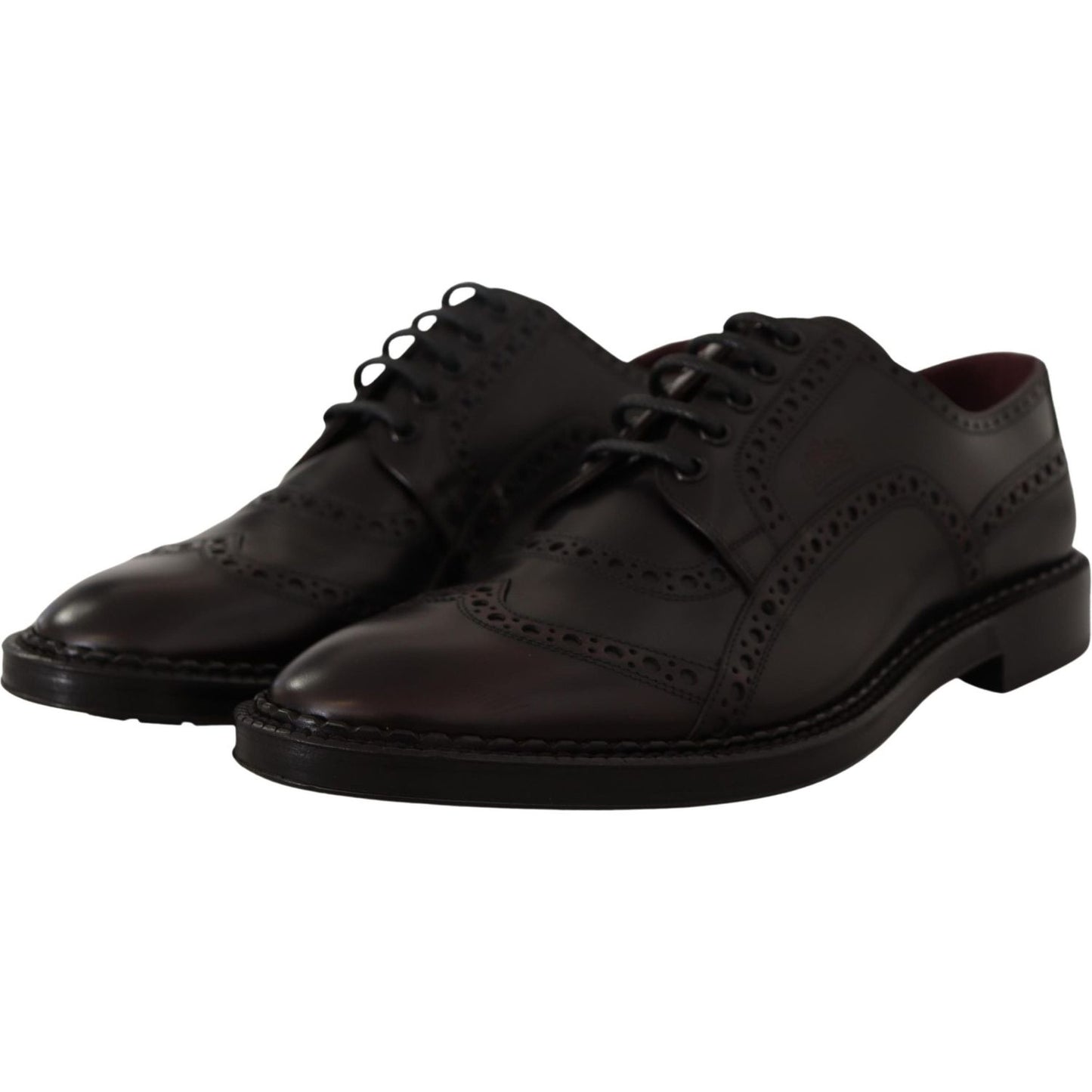 Dolce & Gabbana Purple Leather Oxford Wingtip Formal Shoes MV4521- 39