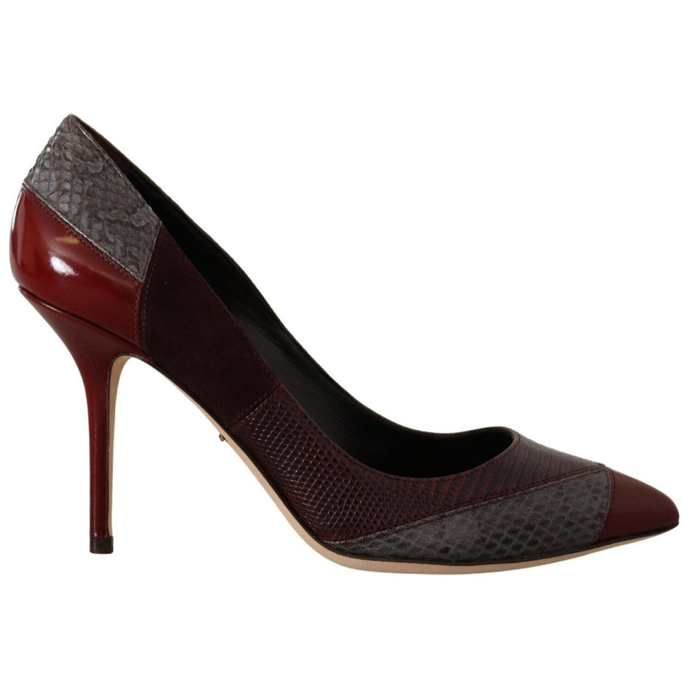 Dolce & Gabbana Multicolor Exotic Leather Heels Pumps Shoes LA9735 - 37.5