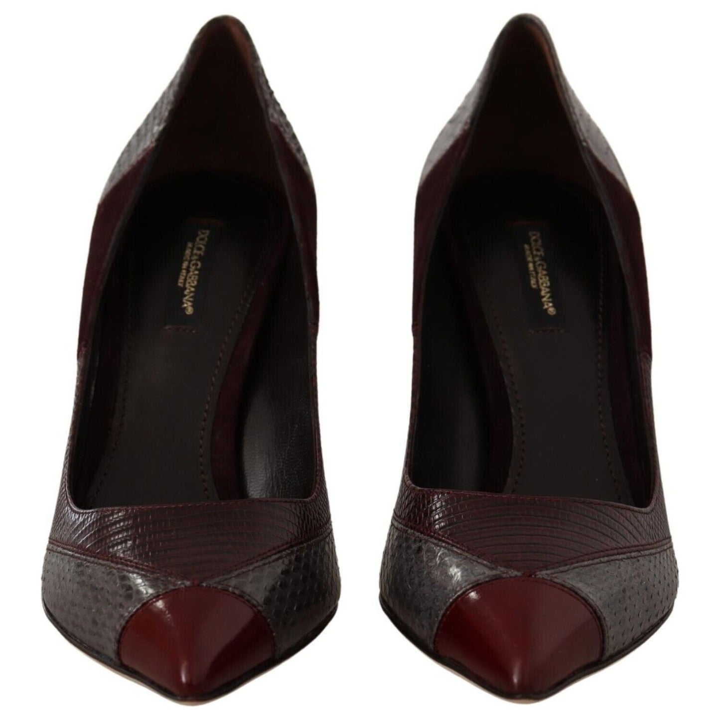 Dolce & Gabbana Multicolor Exotic Leather Heels Pumps Shoes LA9735 - 37.5