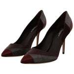 Dolce & Gabbana Multicolor Exotic Leather Heels Pumps Shoes LA9735 - 37.5