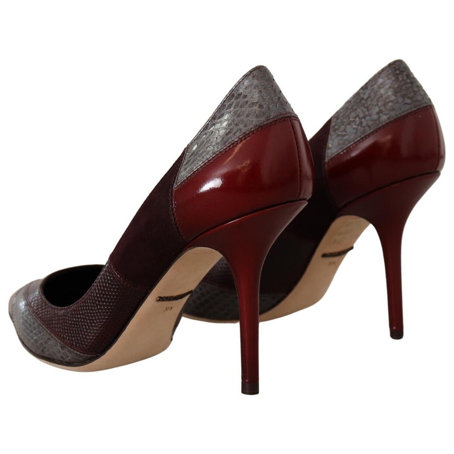 Dolce & Gabbana Multicolor Exotic Leather Heels Pumps Shoes LA9735 - 37.5