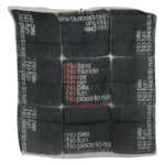 Costume National Dark Gray Wool Foulard Branded Scarf MS1656