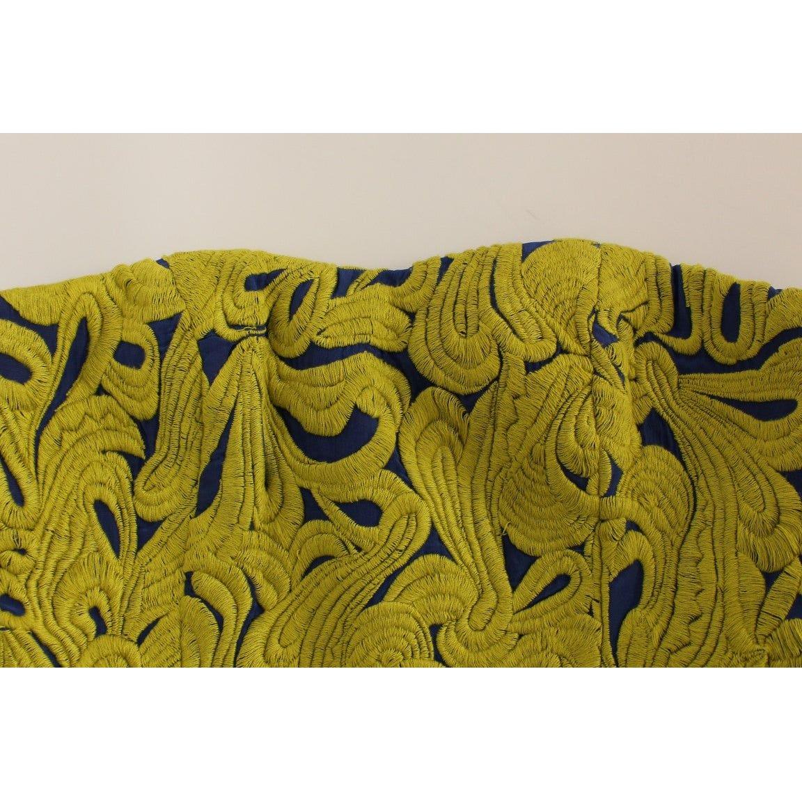 Sachin & Babi Blue Yellow Strapless Bubble Mini Shift Dress GSD12606-3
