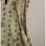 Andrea Incontri White Printed Shift V-neck Sheath Dress MOM10154-2