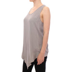 Comeforbreakfast Elegant Gray Viscose Top – Timeless Style Comeforbreakfast Rosy Brown