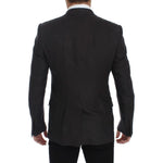 Dolce & Gabbana Gray Slim Fit Linen Blazer Jacket GTT10108-4