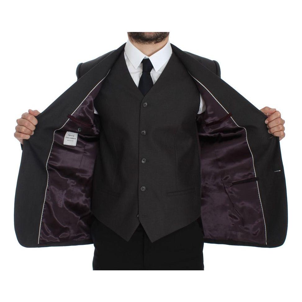 Dolce & Gabbana Gray Slim Fit Linen Blazer Jacket GTT10108-4