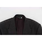 Dolce & Gabbana Gray Slim Fit Linen Blazer Jacket GTT10108-4
