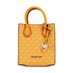 Michael Kors Mercer XS Honeycomb Gold Signature PVC North South Shopper Crossbody Bag 61038