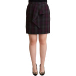 BENCIVENGA Elegant High Waisted Checkered Skirt BENCIVENGA Black