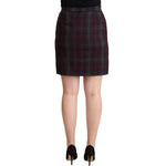 BENCIVENGA Elegant High Waisted Checkered Skirt BENCIVENGA Black